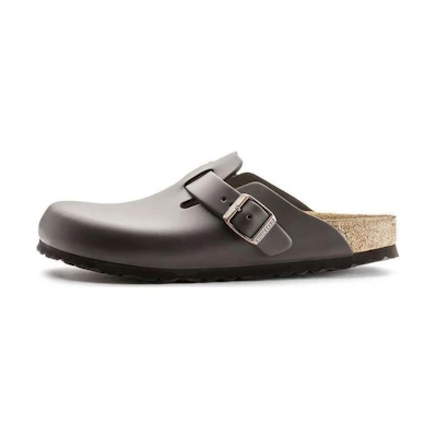 Birkenstock Boston Leather 'Dark Brown'