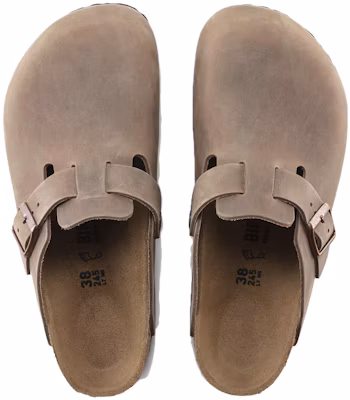 Birkenstock Boston Smal 0960813 ''Geolied Leer Tabaksbruin'' 0960811/0960813 Details for Birkenstock Boston Smal 0960813 ''Geolied Leer Tabaksbruin'' 0960811/0960813