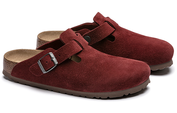 Birkenstock Boston Narrow 'Suede Red' 圖 4