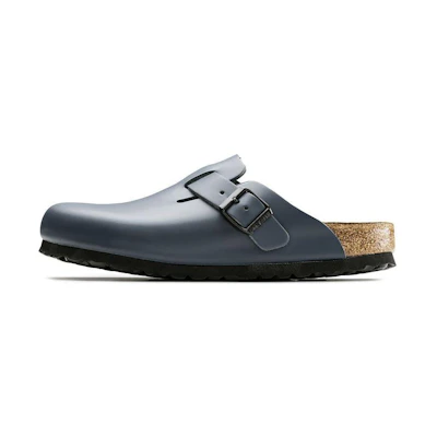 Birkenstock Boston Natural Leather 'Blue'