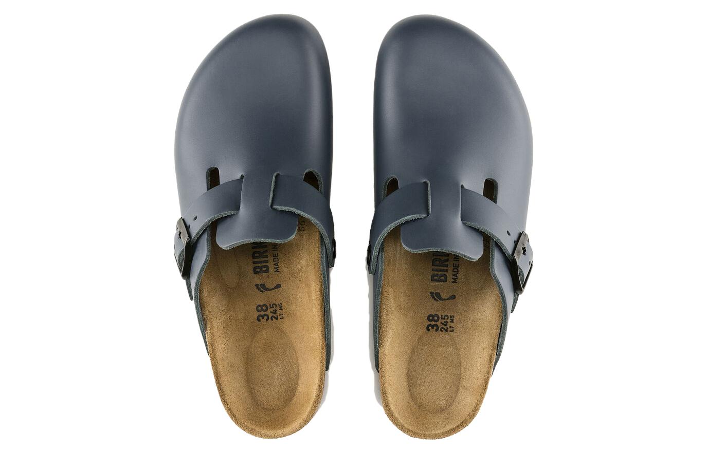 Birkenstock Boston Natural Leather 'Blue' 圖 2