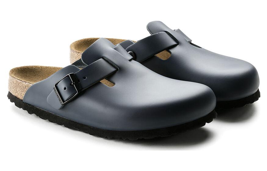 Birkenstock Boston Natural Leather 'Blue' 圖 4