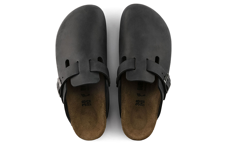 Lookbook Birkenstock Boston Biasa 'Kulit Minyak Hitam' 0059461