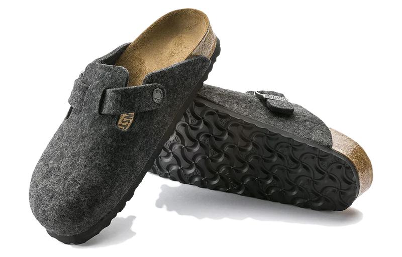 Birkenstock Boston Regular 'Wool Felt Anthracite' 圖 5