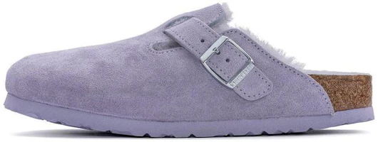Birkenstock Boston Shearling Suede Leather Coated Narrow Fit 'Purple Fog' 1023302 Birkenstock Boston Shearling Suede Leather Coated Narrow Fit 'Purple Fog' 1023302
