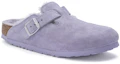Order Birkenstock Boston Shearling Suede Leather Coated Narrow Fit 'Purple Fog' 1023302