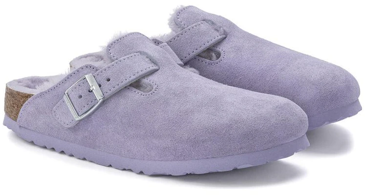 Birkenstock Boston Shearling Suede Leather Coated Narrow Fit 'Purple Fog' 1023302 Lookbook Birkenstock Boston Shearling Suede Leather Coated Narrow Fit 'Purple Fog' 1023302