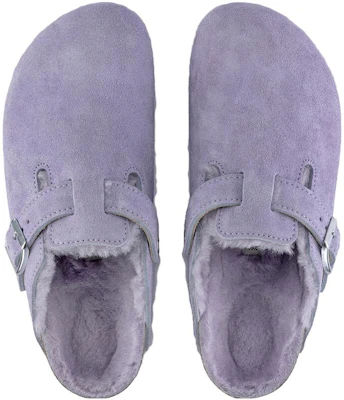 Birkenstock Boston Shearling Suede Leather Coated Narrow Fit 'Purple Fog' 1023302 Shop Birkenstock Boston Shearling Suede Leather Coated Narrow Fit 'Purple Fog' 1023302