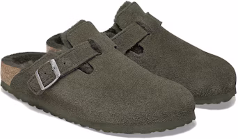 Lookbook Birkenstock 絨面 軟舒適保暖 頭包拖鞋 男女同款 深橄欖色
