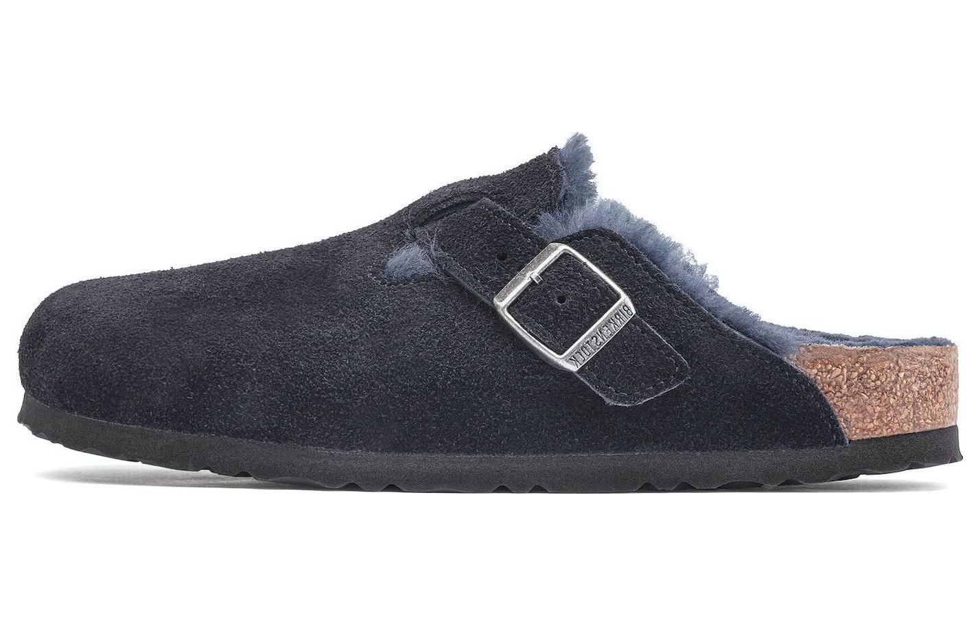 Birkenstock Boston Shearling Suede Midnight 1020594/1020584