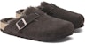 Birkenstock Boston Shearling Suede Mocha Lelaki & Wanita 1020567/1020529
