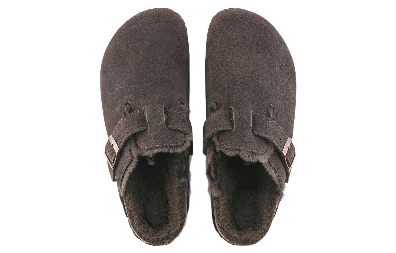 Purchase Birkenstock 麂皮舒適休閒棉拖 男女同款 咖啡色