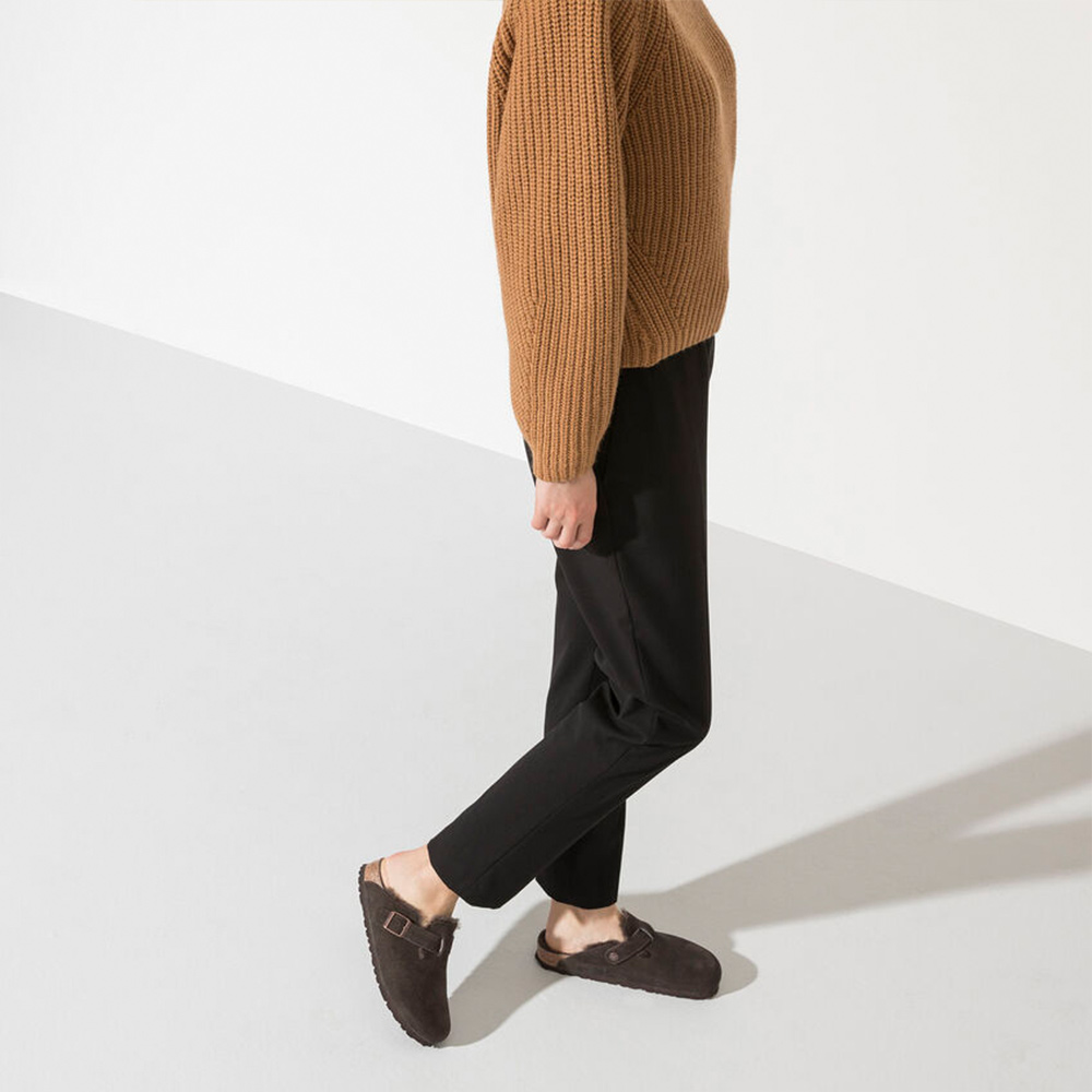 Sizing Birkenstock 麂皮舒適休閒棉拖 男女同款 咖啡色