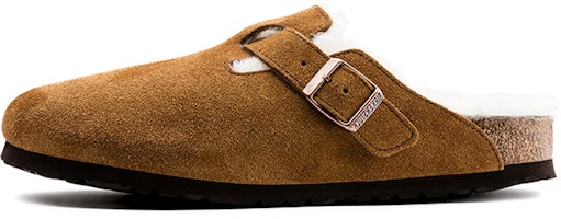 Birkenstock Boston Shearling Suede Narrow 'Mink' 1001140/1001141 Birkenstock Boston Shearling Suede Narrow 'Mink' 1001140/1001141