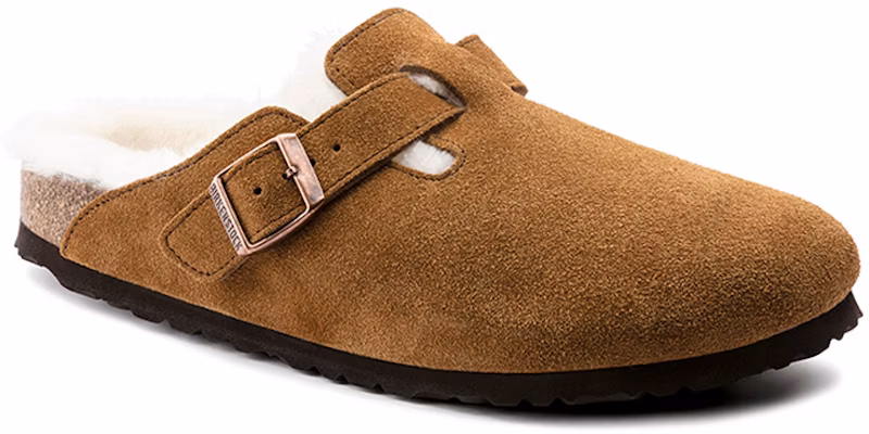 Birkenstock Boston Shearling Suede Narrow 'Mink' 1001140/1001141 Lookbook Birkenstock Boston Shearling Suede Narrow 'Mink' 1001140/1001141