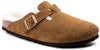Birkenstock Boston Shearling Suede Narrow 'Mink' 1001140/1001141