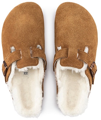 Birkenstock Boston Shearling Suede Narrow 'Mink' 1001140/1001141 Purchase Birkenstock Boston Shearling Suede Narrow 'Mink' 1001140/1001141