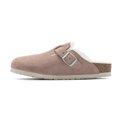 Birkenstock Boston Shearling Suede Pink Clay