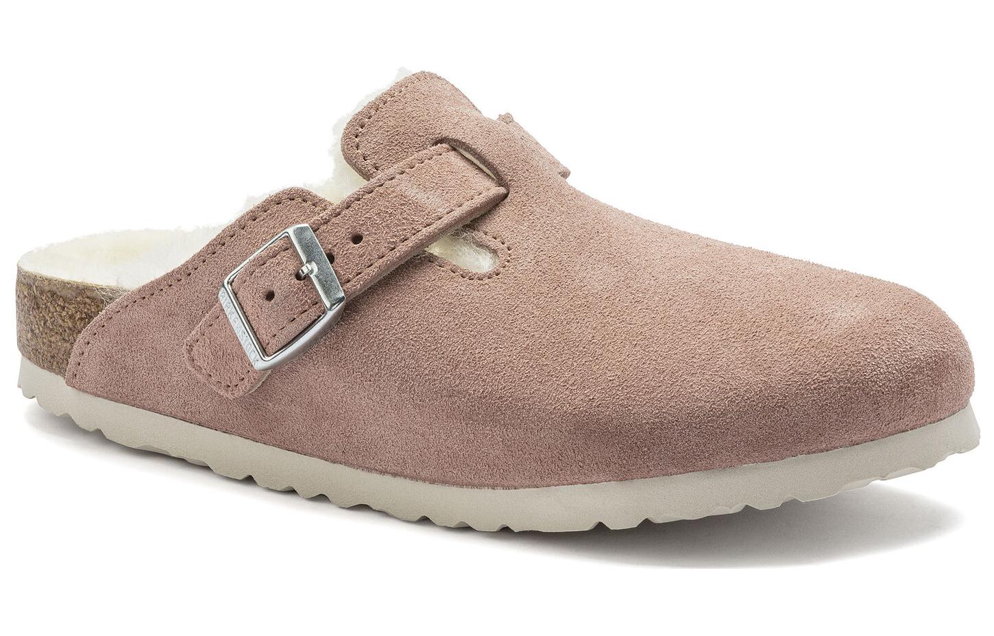 Order Birkenstock Boston Shearling Suede Pink Clay 1023281