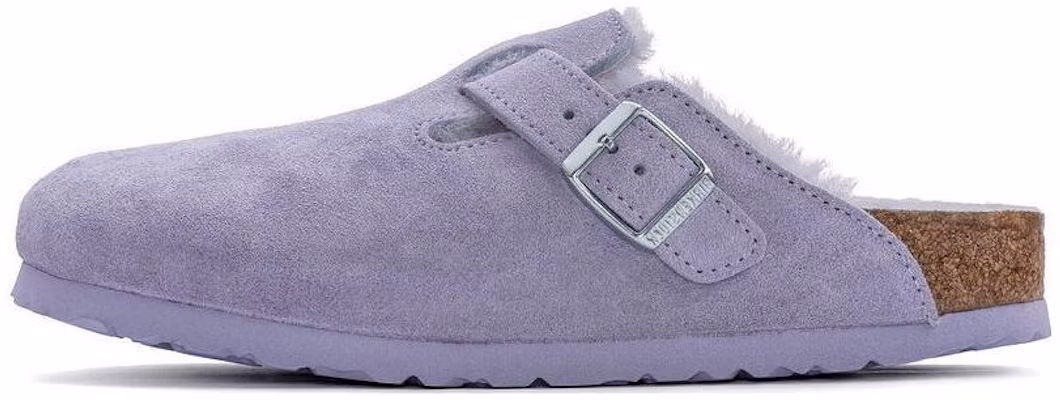 Birkenstock Boston Shearling Suede Leather Coated Narrow Fit 'Purple Fog' 1023302 Buy Birkenstock Boston Shearling Suede Leather Coated Narrow Fit 'Purple Fog' 1023302