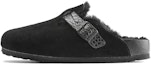 Buy Birkenstock Boston Shearling Suede Reptile Strap Hitam 1021009/1021082