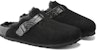 Birkenstock Boston Shearling Suede Reptile Strap Hitam 1021009/1021082
