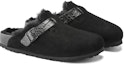 Lookbook Birkenstock Boston Shearling Suede Reptile Strap Hitam 1021009/1021082
