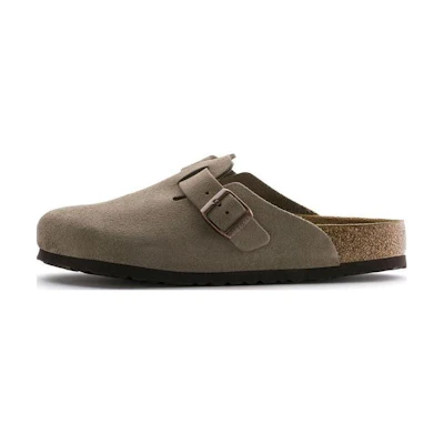 Birkenstock Boston Soft Footbed Mules 'Taupe