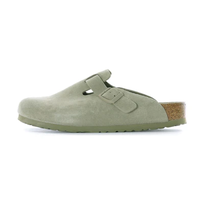 Birkenstock Boston Soft Footbed Narrow 1019108 'Suede Faded Khaki'