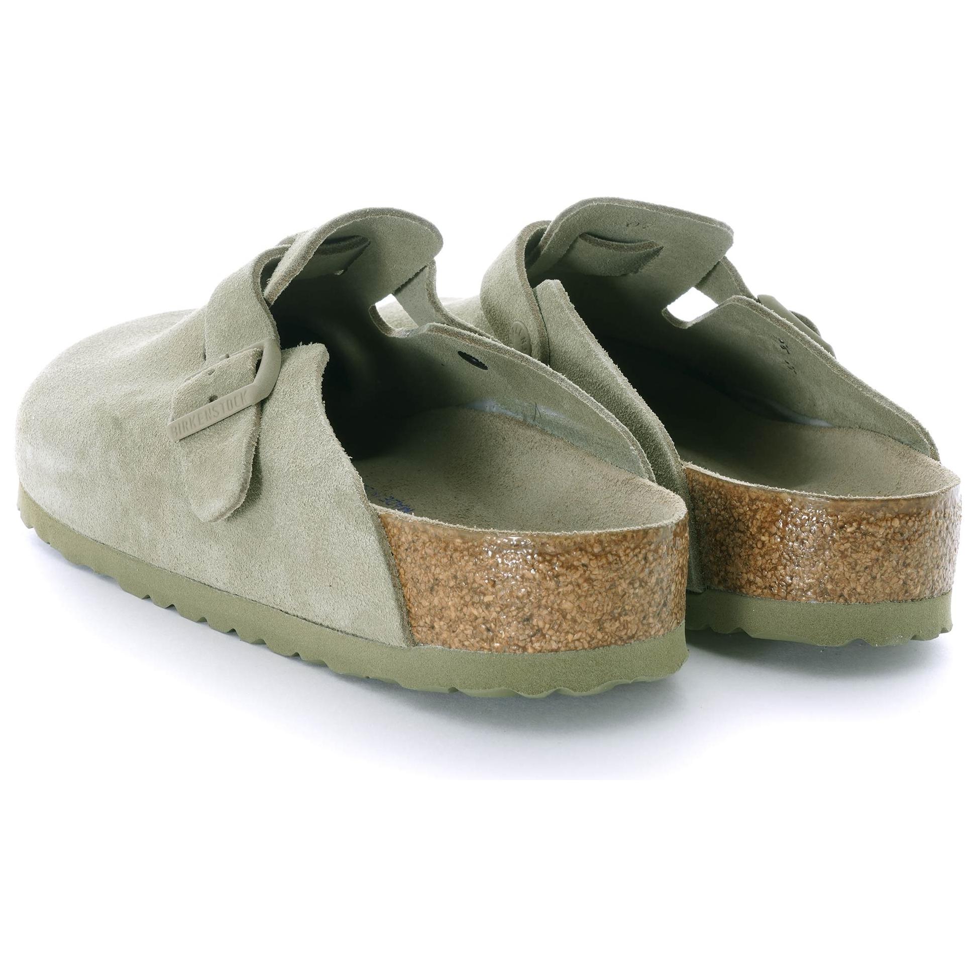Lookbook Birkenstock Boston Soft Footbed Narrow 1019108 'Gamuza Khaki Desgastado' 1019054/1019108