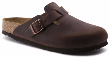 Order Birkenstock Boston 柔软鞋垫油皮哈瓦那棕色 0159711/0159713