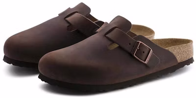 Lookbook Birkenstock Boston 柔软鞋垫油皮哈瓦那棕色 0159711/0159713