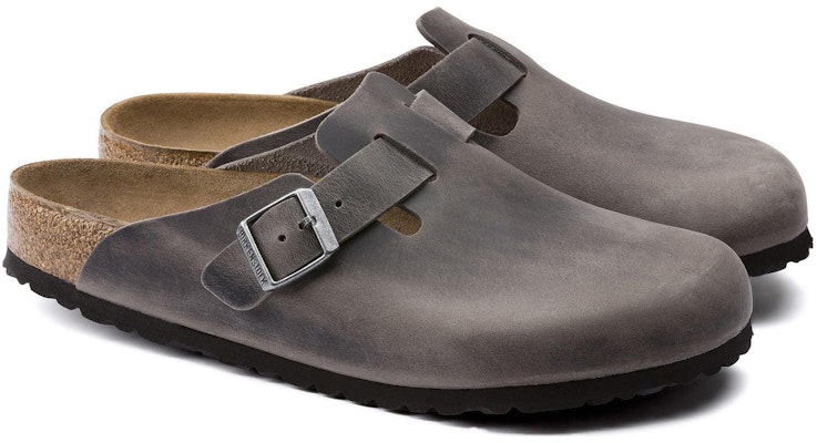 Birkenstock Boston Soft Footbed Oiled Leather Iron Grey 1013255/1013256 Lookbook Birkenstock Boston Soft Footbed Oiled Leather Iron Grey 1013255/1013256