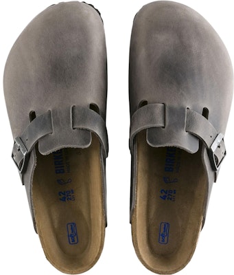 Birkenstock Boston Soft Footbed Oiled Leather Iron Grey 1013255/1013256 Shop Birkenstock Boston Soft Footbed Oiled Leather Iron Grey 1013255/1013256