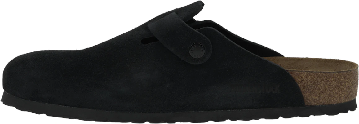 Birkenstock Boston 软床麂皮黑色拖鞋 0660471/0660473 Shop Birkenstock Boston 软床麂皮黑色拖鞋 0660471/0660473