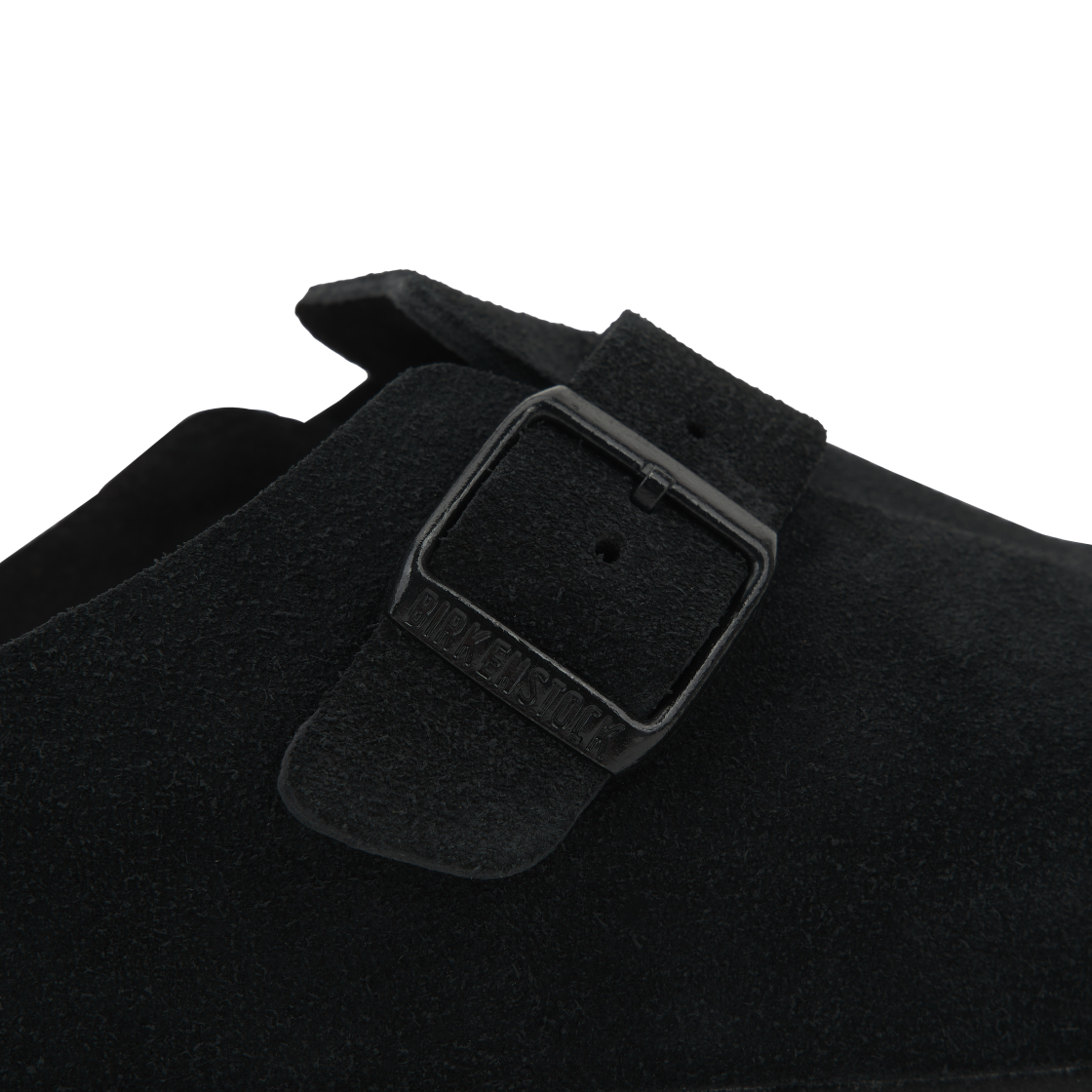 Cheap Birkenstock Boston 软床麂皮黑色拖鞋 0660471/0660473