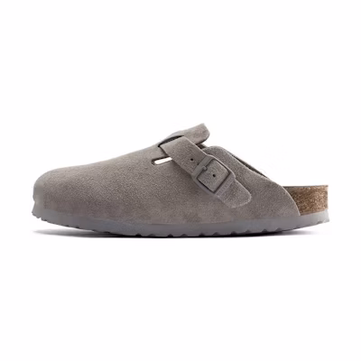 Birkenstock Boston Soft Footbed Suede Leather 1020526 'Stone Coin'