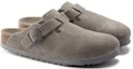 Lookbook Birkenstock Boston Soft Footbed Suede Leather 1020526 'Stone Coin' Batu Duit 1020549/1020526