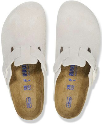 Birkenstock Boston Soft Footbed Suede Leather 'Antique White' 1027667 Purchase Birkenstock Boston Soft Footbed Suede Leather 'Antique White' 1027667