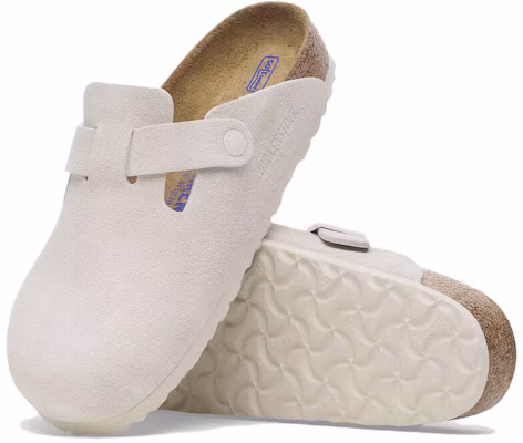 Birkenstock Boston Soft Footbed Suede Leather 'Antique White' 1027667 Details for Birkenstock Boston Soft Footbed Suede Leather 'Antique White' 1027667