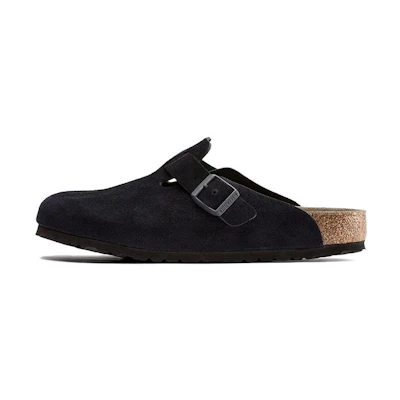 Birkenstock Boston Soft Footbed Suede Leather 'Midnight'