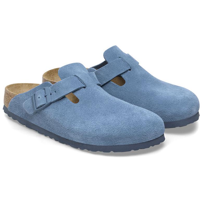 Birkenstock Boston Soft Footbed Suede Leather Narrow Fit Shoes 'Elemental Blue' 圖 3