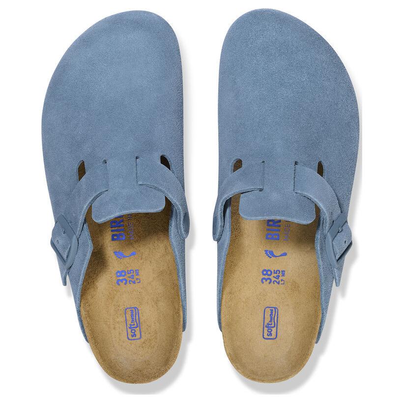 Birkenstock Boston Soft Footbed Suede Leather Narrow Fit Shoes 'Elemental Blue' 圖 5