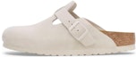 Buy Sandal Birkenstock Boston Soft Footbed Kulit Suede 'Antique White' 1027667