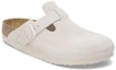 Order Sandal Birkenstock Boston Soft Footbed Kulit Suede 'Antique White' 1027667