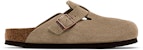 Birkenstock Boston Soft Footbed Suede Narrow 'Taupe' Lelaki & Wanita 0560773