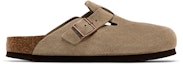 Buy Birkenstock Boston Soft Footbed Suede Narrow 'Taupe' Lelaki & Wanita 0560773