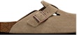 Birkenstock Boston Soft Footbed Suede Narrow 'Taupe' Lelaki & Wanita 0560773