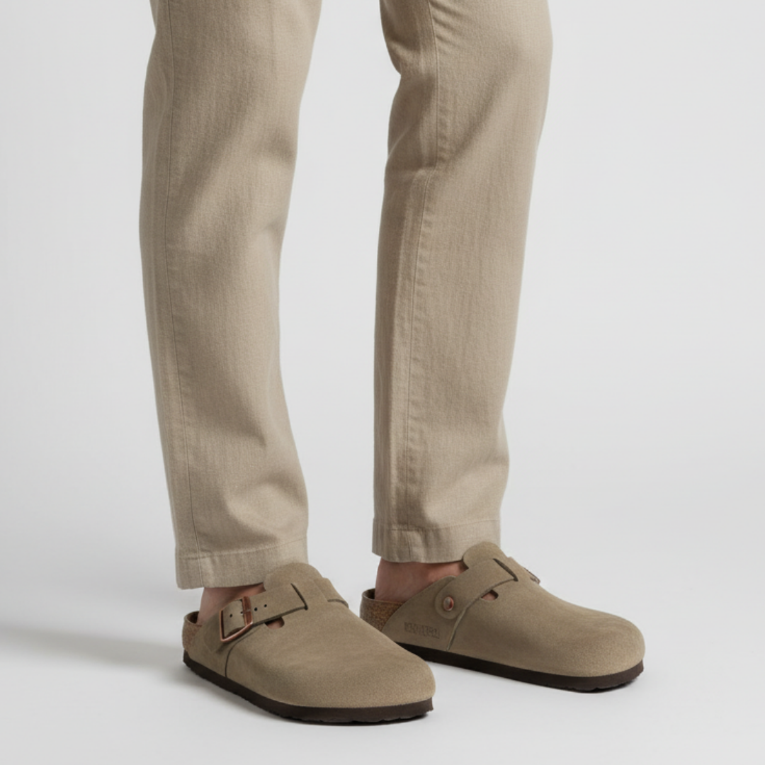 Order ビルケン ボストン ソフトフットベッド スエード トープ (幅狭) 0560773