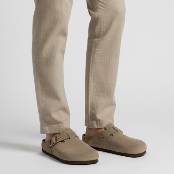 Birkenstock Boston Soft Footbed Suede Narrow 'Taupe' 0560773 Order Birkenstock Boston Soft Footbed Suede Narrow 'Taupe' 0560773